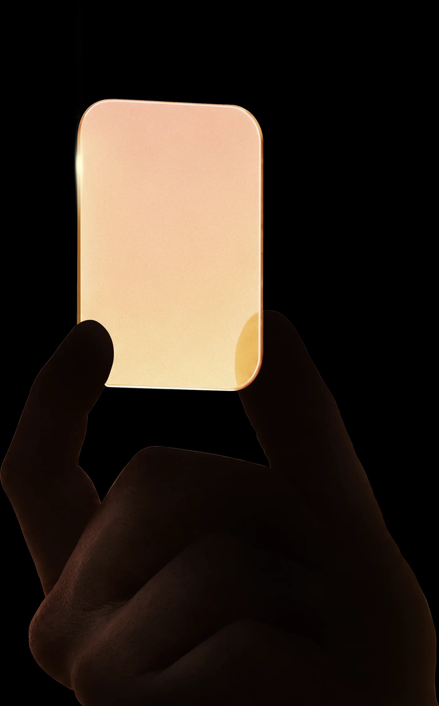 A hand holding the Nooklab AI screen